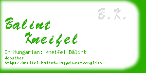 balint kneifel business card